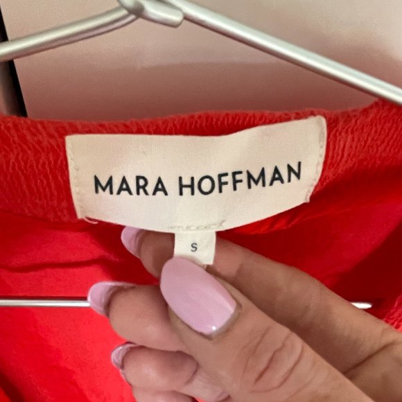 Mara Hoffman Blair Plunge-Front Midi Dress - Picture 2 of 7